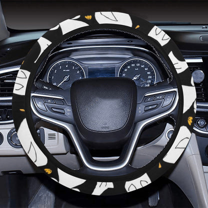 Goose Print Design LKS401 Steering Wheel Cover with Elastic Edge