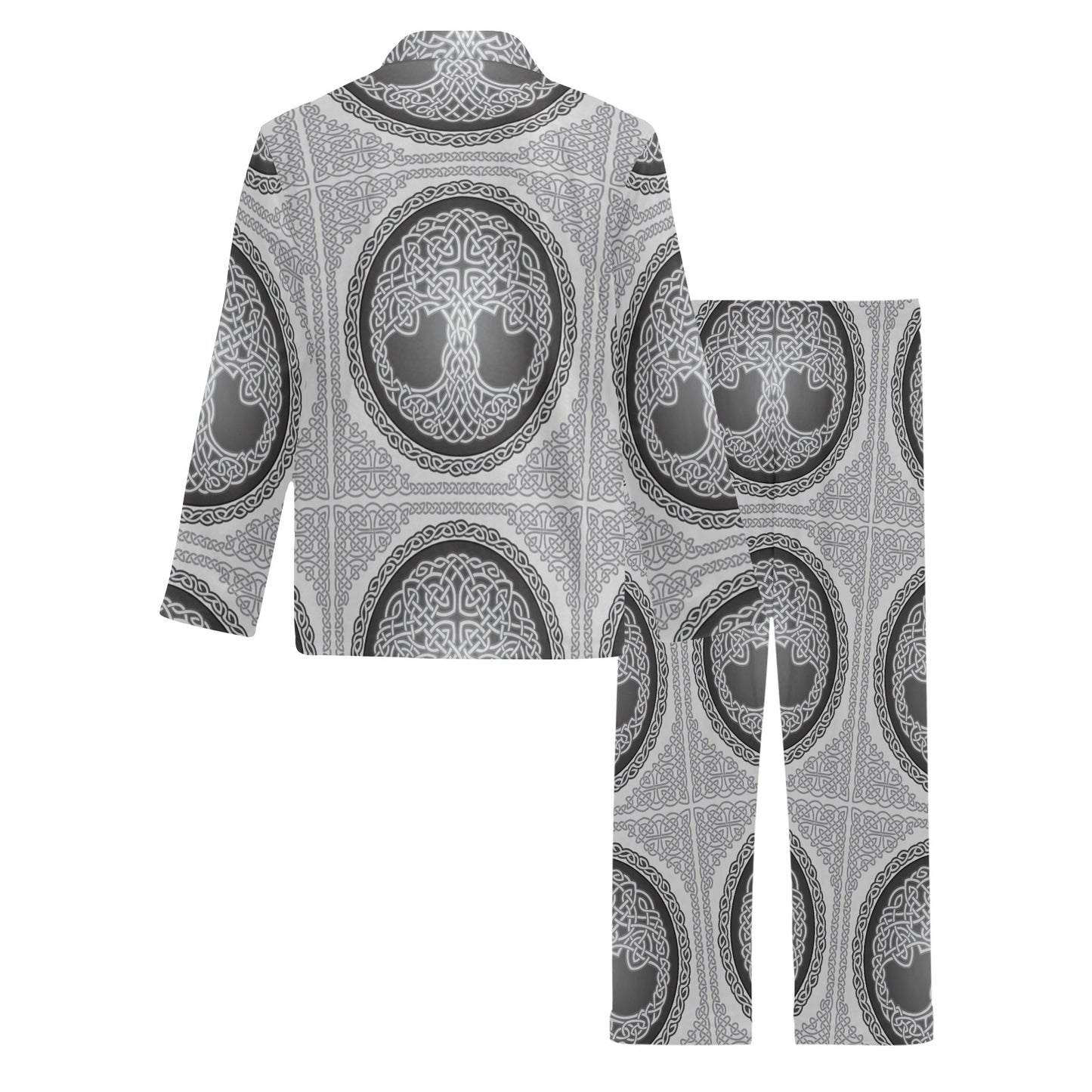 Celtic Tree of life Print Men's Long Pajama Set