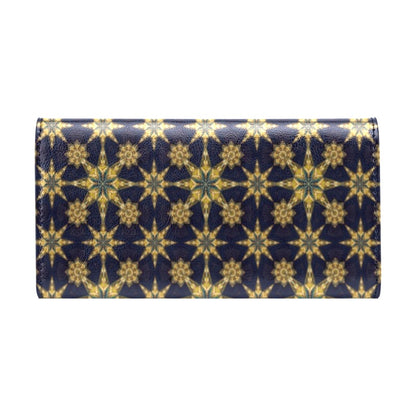 kaleidoscope Gold Print Design Women's Trifold Wallet