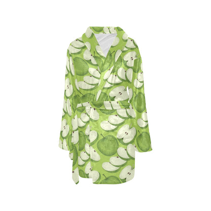 Apple Pattern Print Design AP010 Women's Fleece Robe