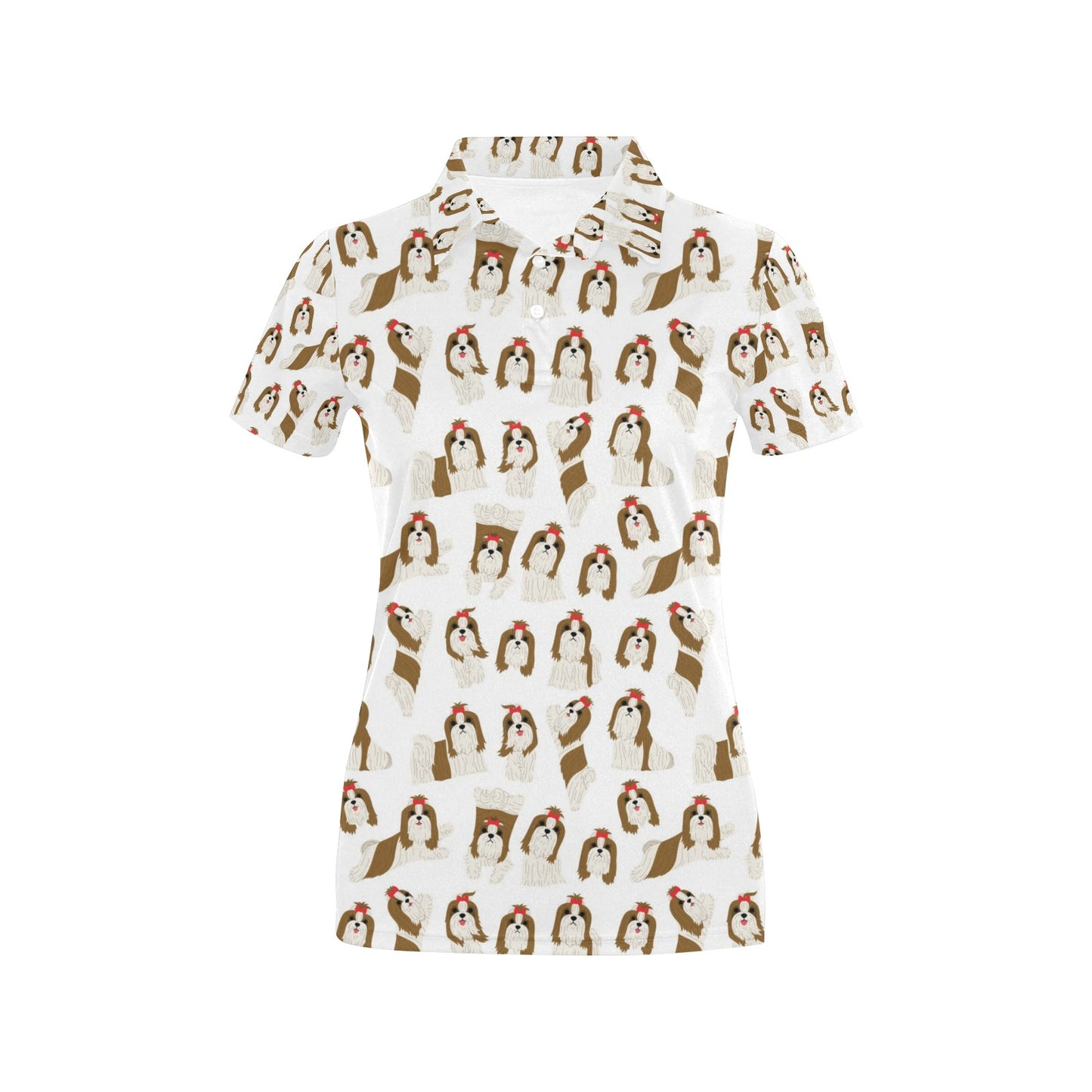 Shih Tzu Print Design LKS302 Women's Polo Shirt