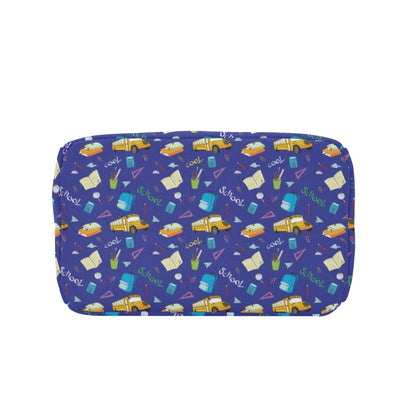 School Bus Print Design LKS307 Insulated Lunch Bag