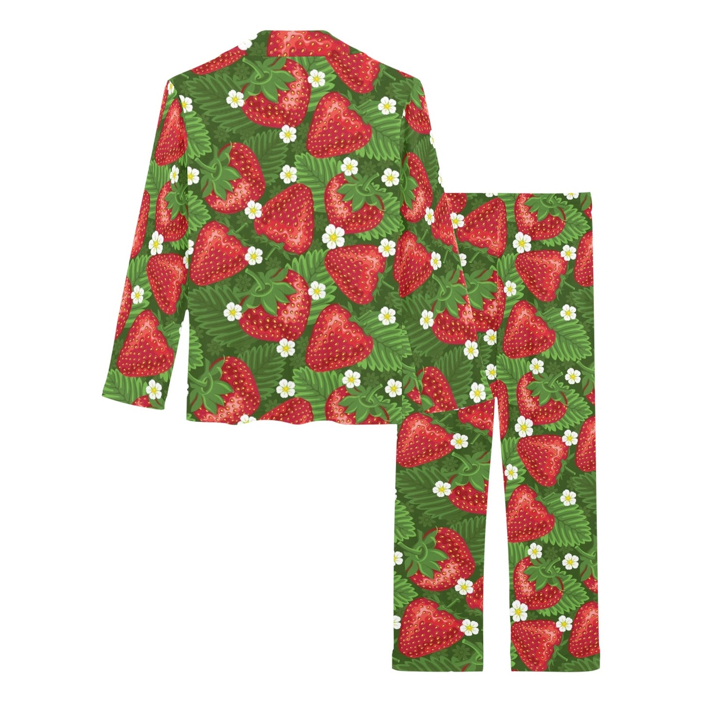 Strawberry Pattern Print Design SB05 Women's Long Pajama Set