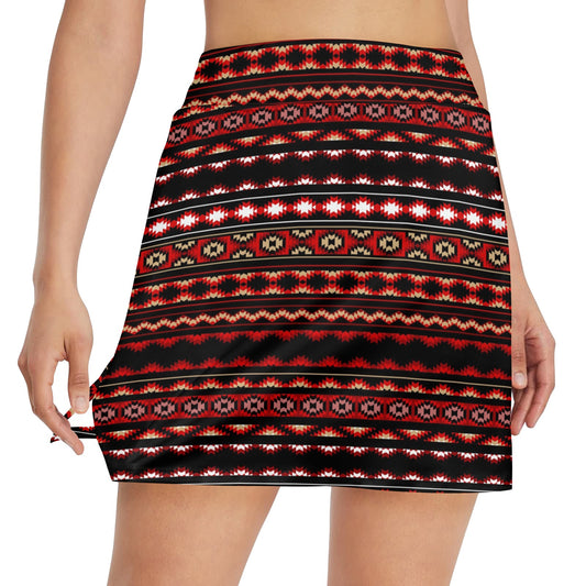 Southwestern Themed 17" Golf & Pickleball Skort with Pockets
