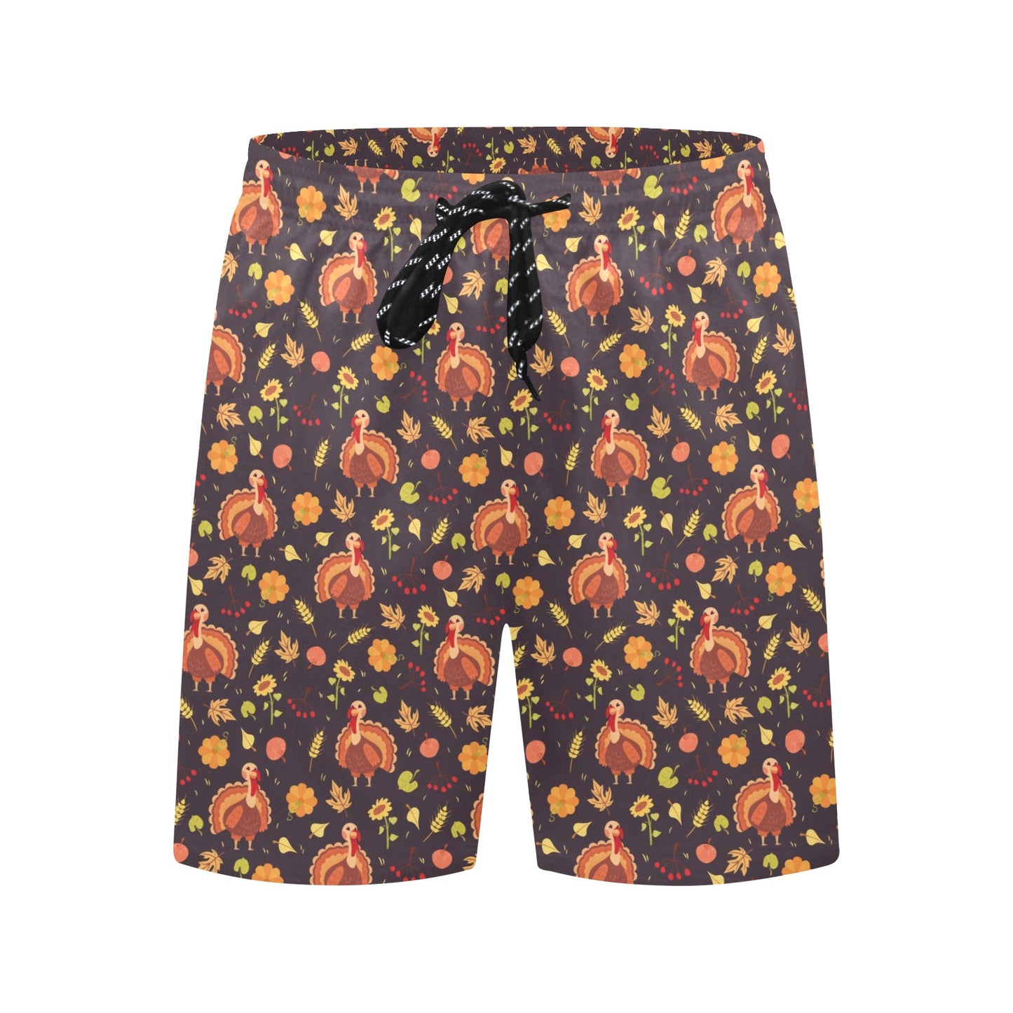 Thanksgiving Print Design LKS305 Men's Swim Trunks Beach Shorts
