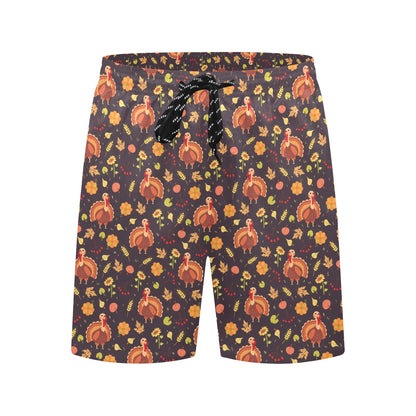 Thanksgiving Print Design LKS305 Men's Swim Trunks Beach Shorts