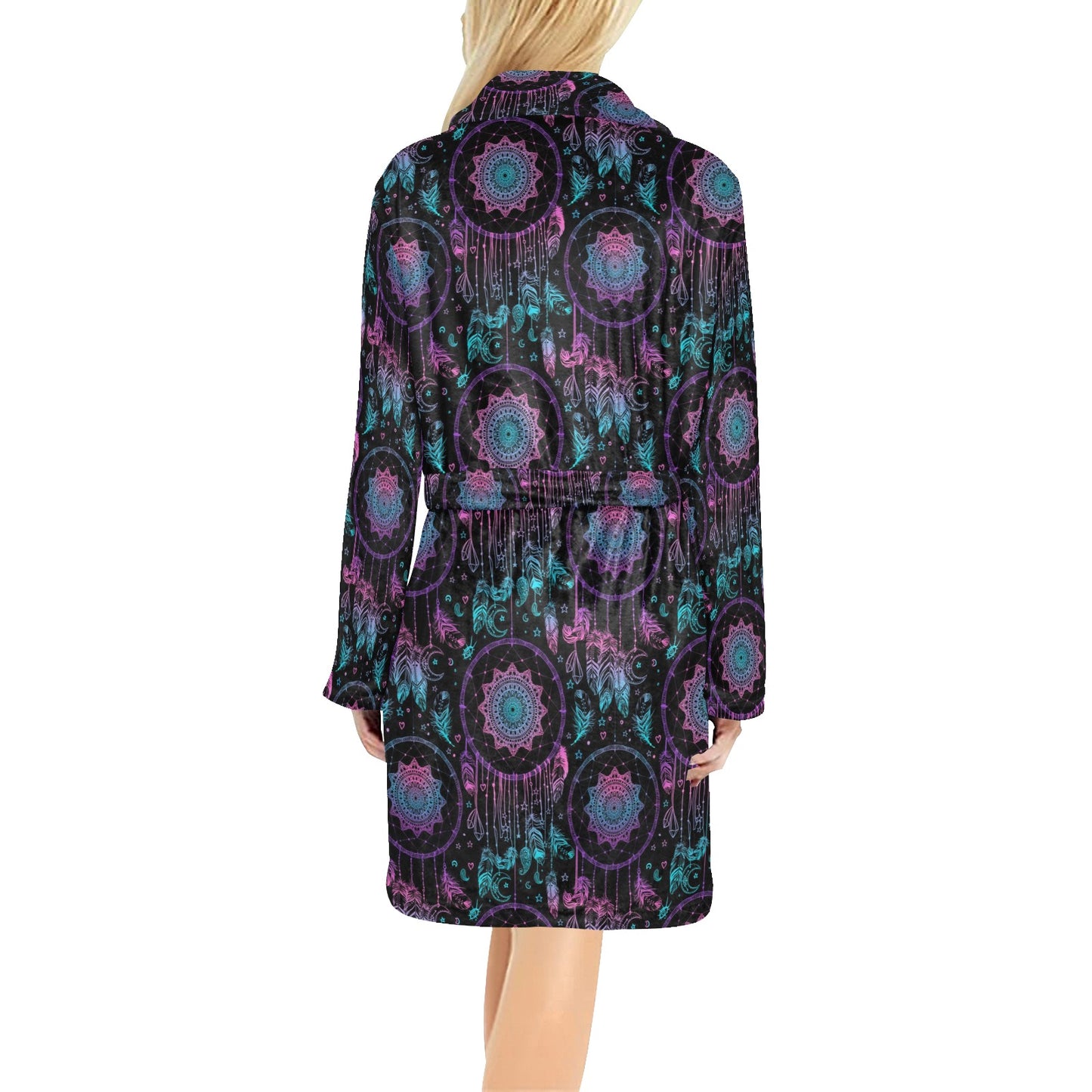 Dream catcher boho mandala Women's Fleece Robe