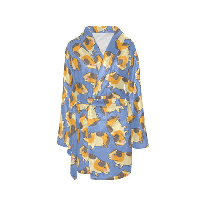 Guinea Pig Pattern Print Design 01 Women's Fleece Robe