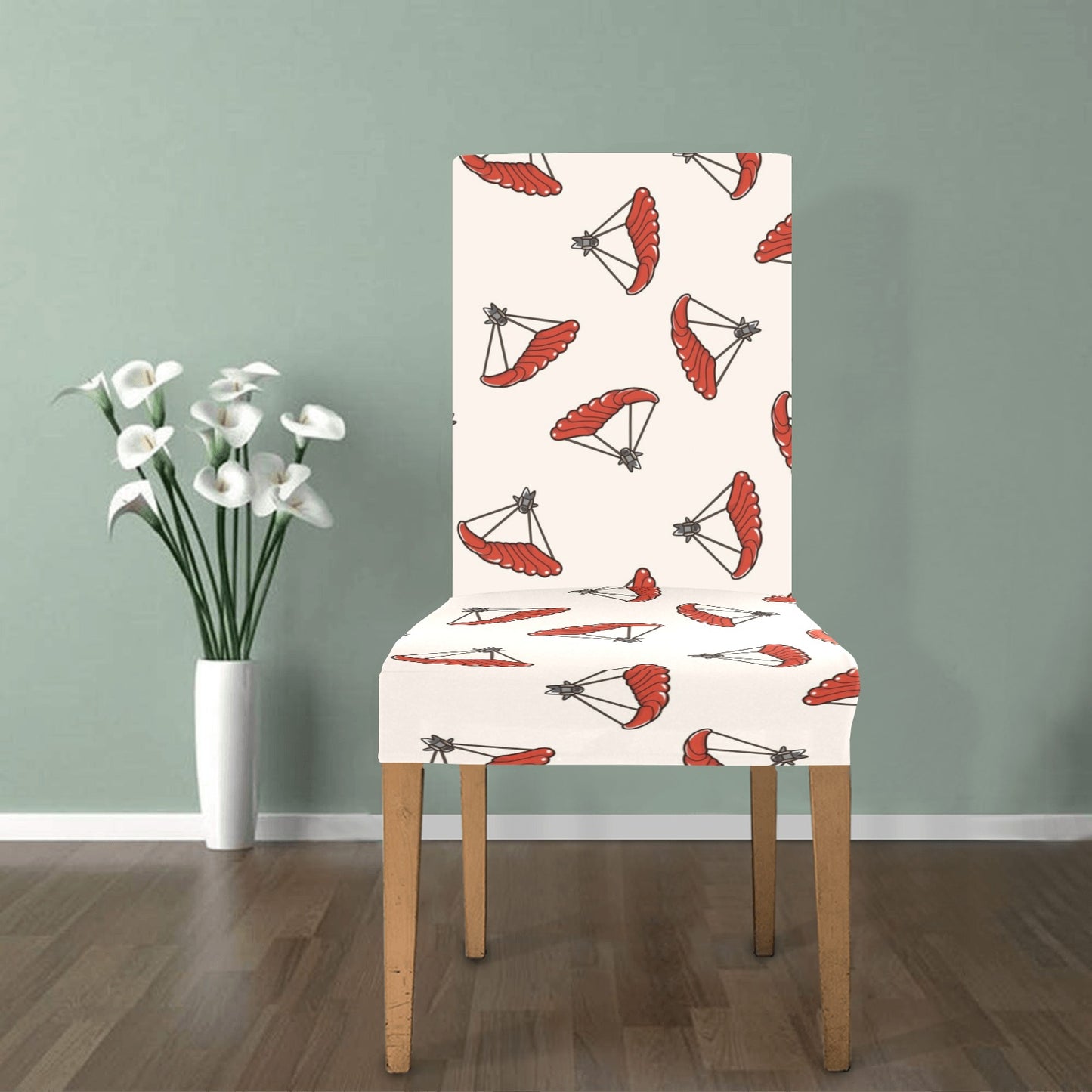 Skydiver Print Design LKS302 Dining Chair Slipcover