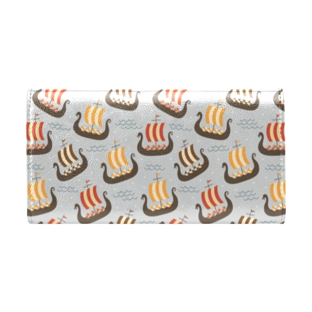 Vikings Print Design LKS308 Women's Trifold Wallet