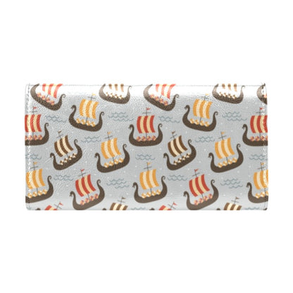 Vikings Print Design LKS308 Women's Trifold Wallet