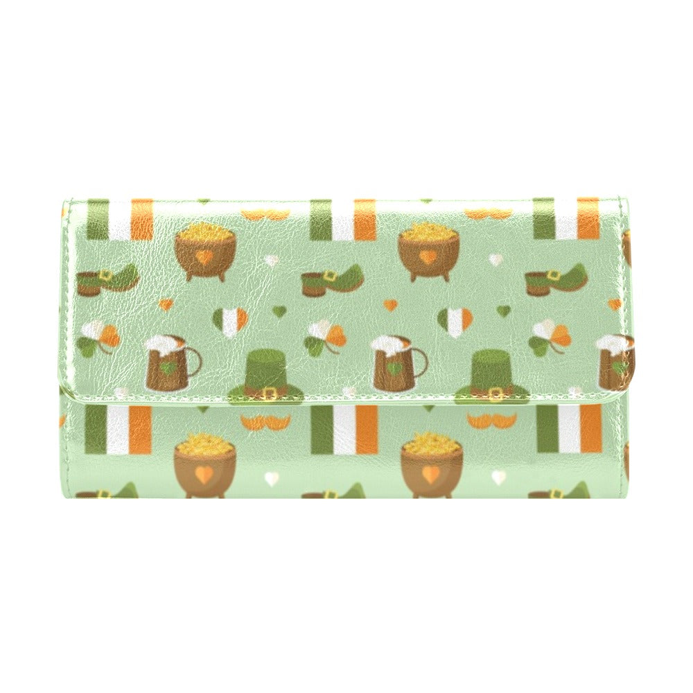 St Patricks Day Print Design LKS302 Women's Trifold Wallet
