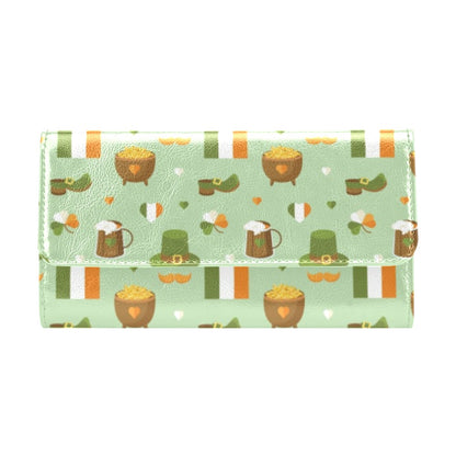 St Patricks Day Print Design LKS302 Women's Trifold Wallet