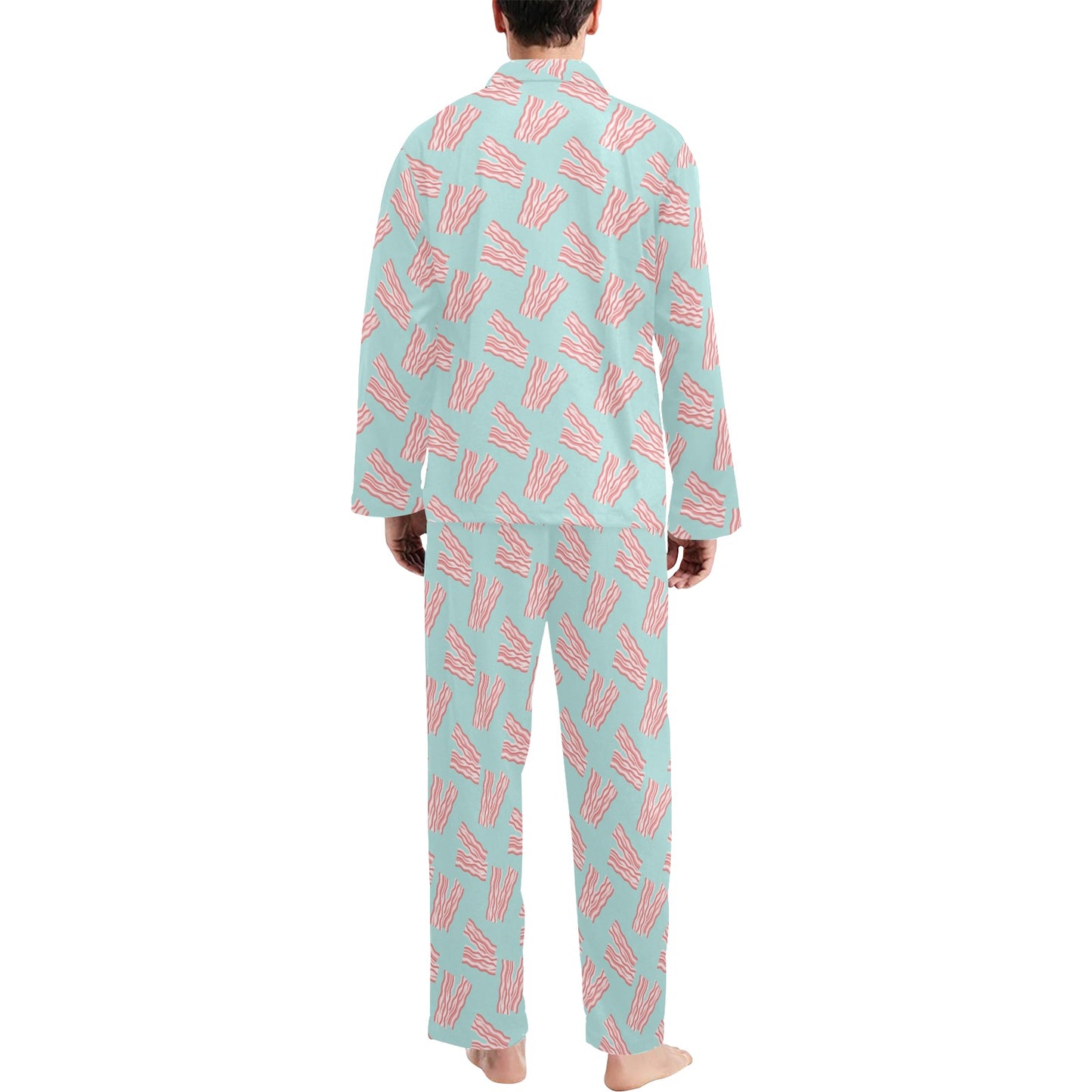 Bacon Pattern Print Design 04 Men's Long Pajama Set