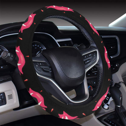 Vampire Lips Print Design LKS303 Steering Wheel Cover with Elastic Edge