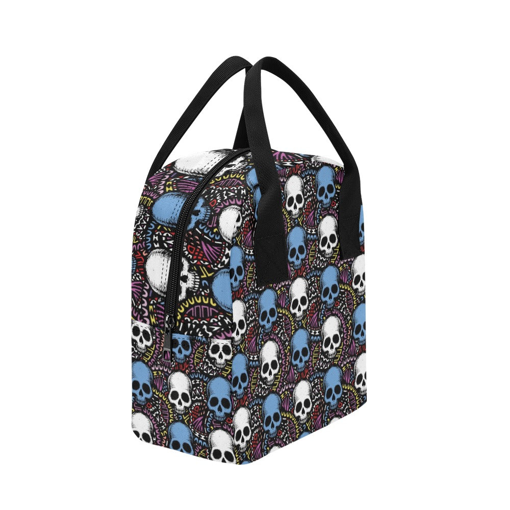 Skull Print Design LKS305 Insulated Lunch Bag