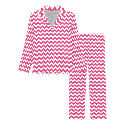 Chevron Print Design LKS402 Women's Long Pajama Set