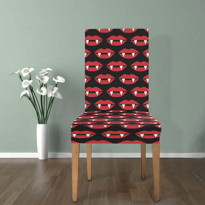 Vampire Lips Print Design LKS302 Dining Chair Slipcover