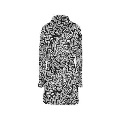 Tribal Pattern Print Design LKS302 Women's Fleece Robe