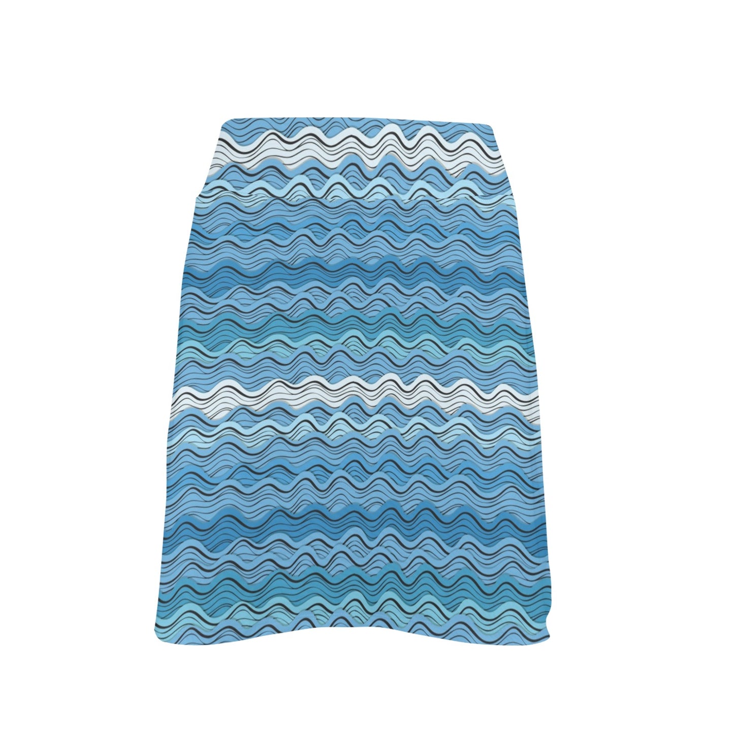 Wave Print Design LKS301 17" Golf & Pickleball Skort with Pockets