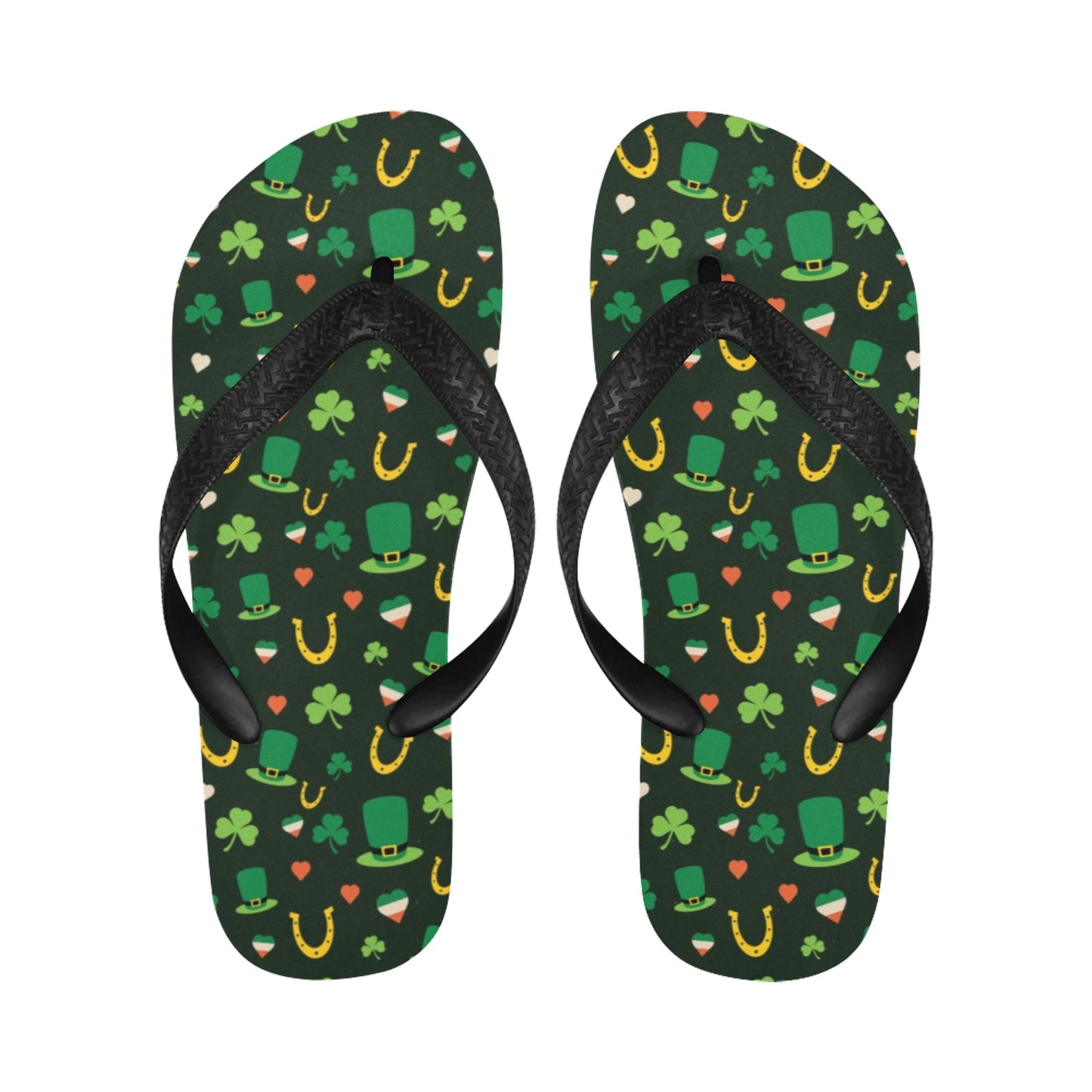 Shamrock Print Design LKS308 Flip Flops