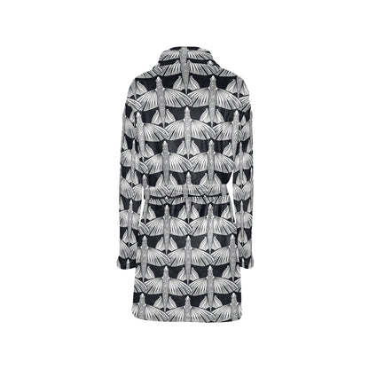 Flying Fish Pattern Print Design 03 Women's Fleece Robe