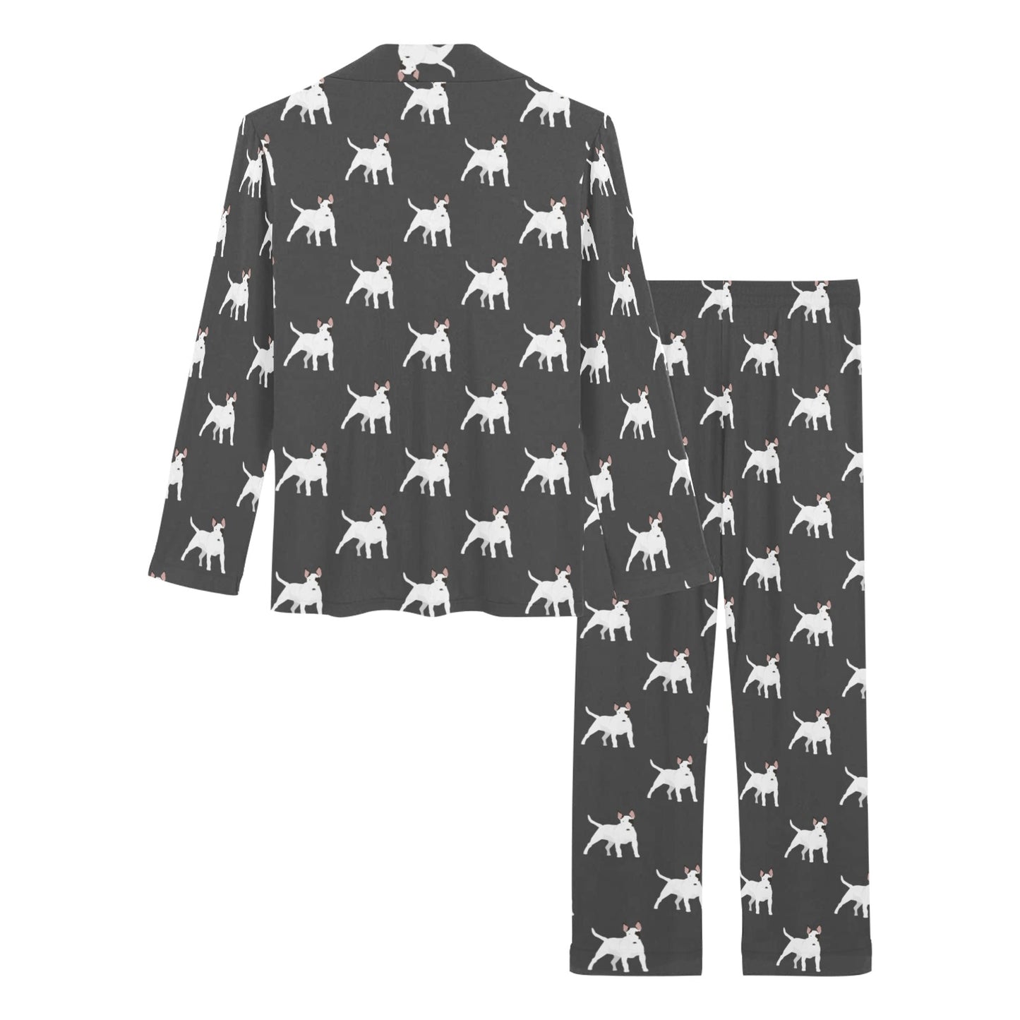 Bull Terriers Pattern Print Design 02 Women's Long Pajama Set
