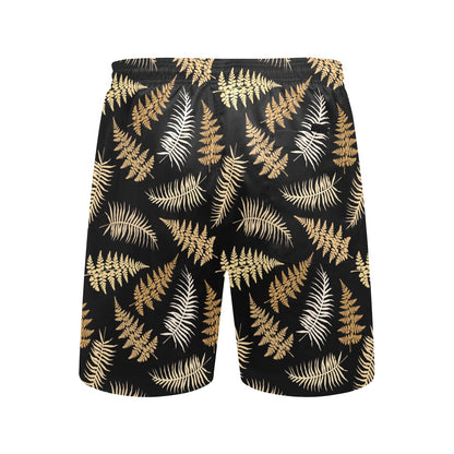Fern Leave Bright Print Pattern Men's Swim Trunks Beach Shorts
