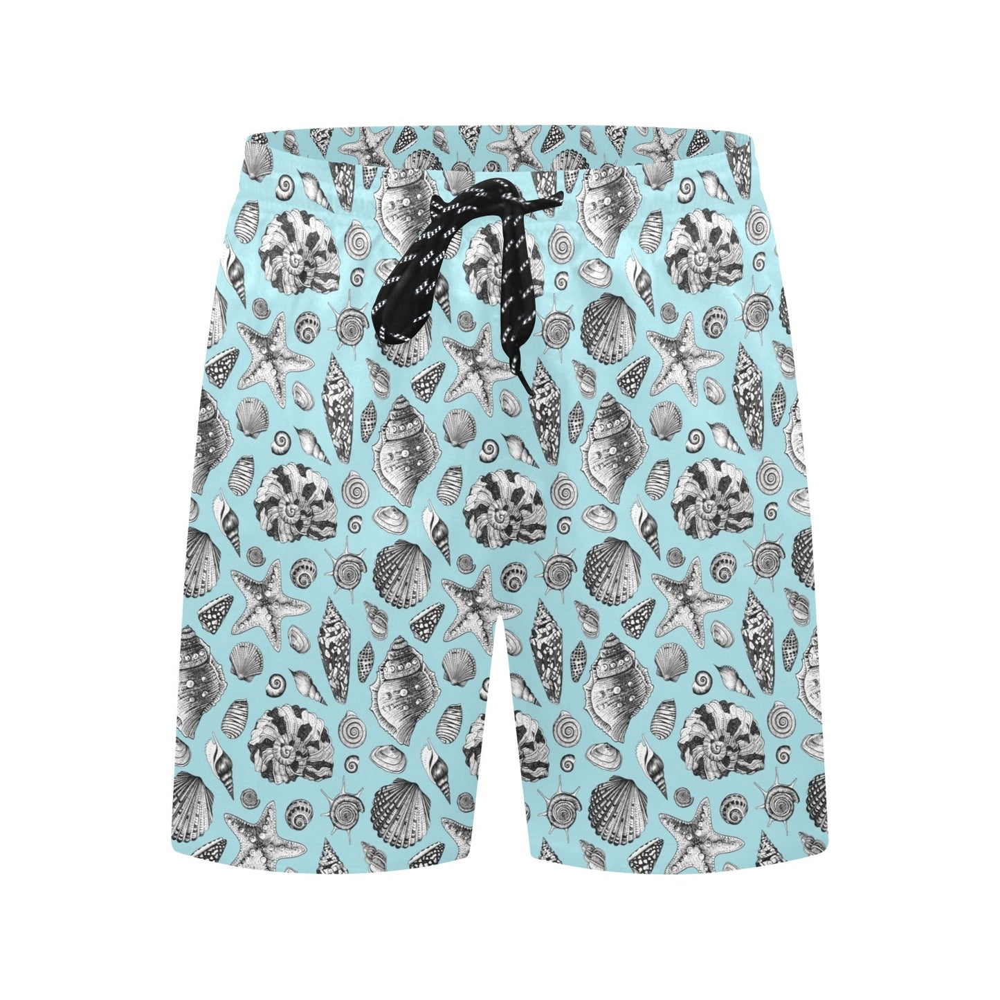 Seashell Beach Print Design LKS302 Men's Swim Trunks Beach Shorts