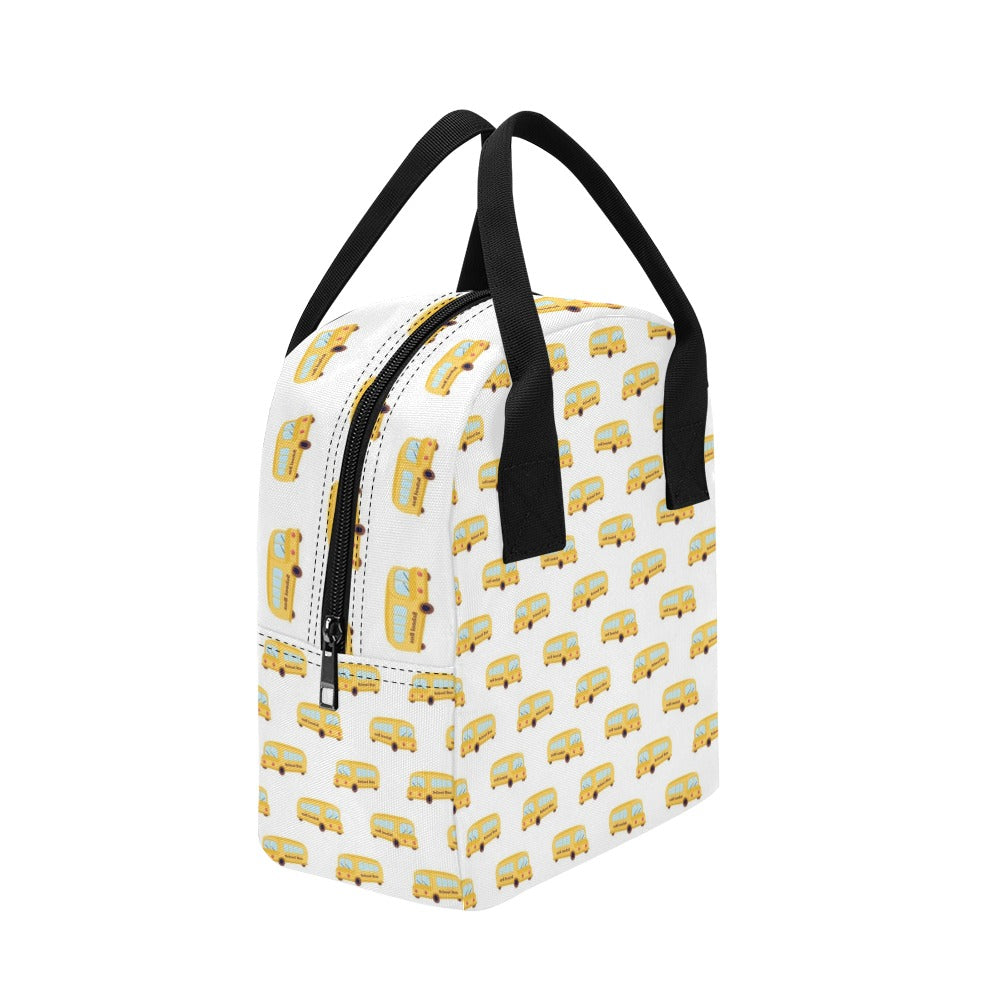 School Bus Print Design LKS306 Insulated Lunch Bag