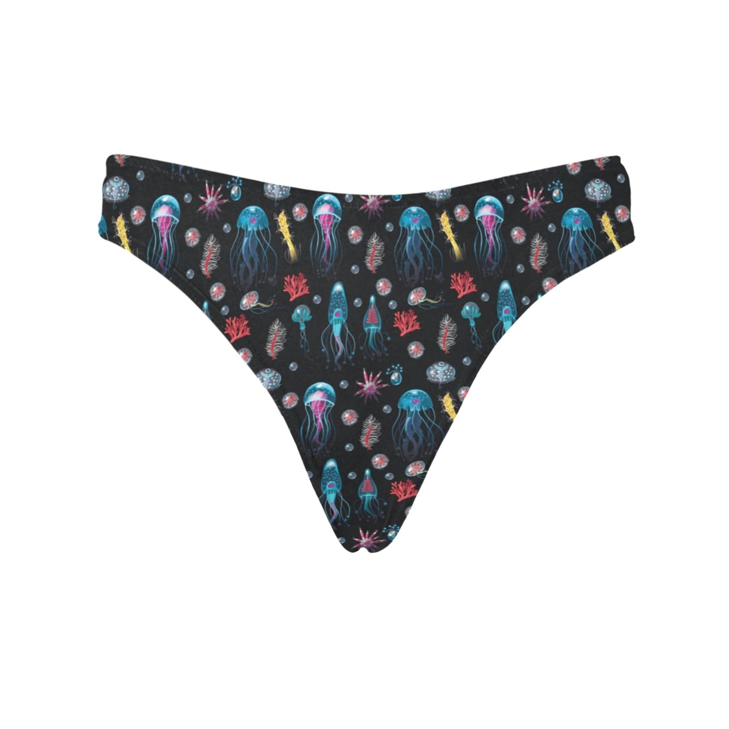 Jellyfish Underwater Print Women's Thongs