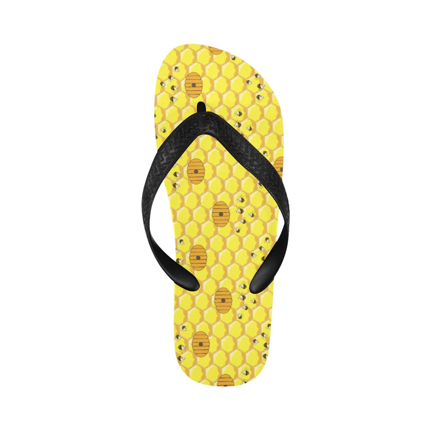 Honey Bee Print Design LKS303 Flip Flops