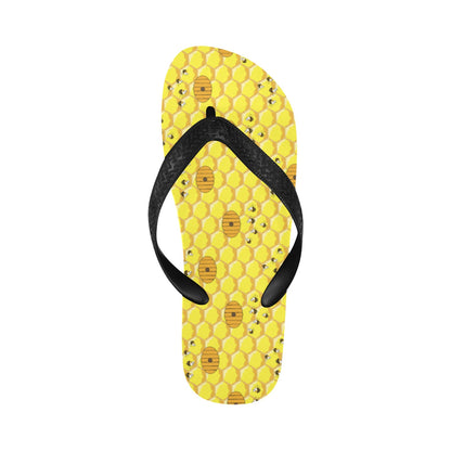 Honey Bee Print Design LKS303 Flip Flops