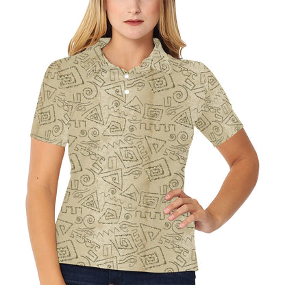 Ancient Greek Print Design LKS3013 Women's Polo Shirt