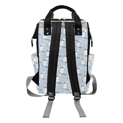 Ski Print Design LKS307 Diaper Bag Backpack