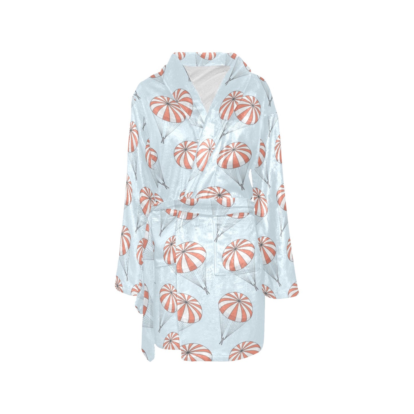 Skydiving Pattern Print Design 01 Women's Fleece Robe