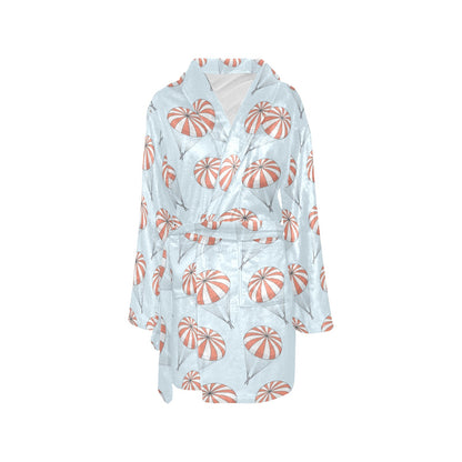 Skydiving Pattern Print Design 01 Women's Fleece Robe