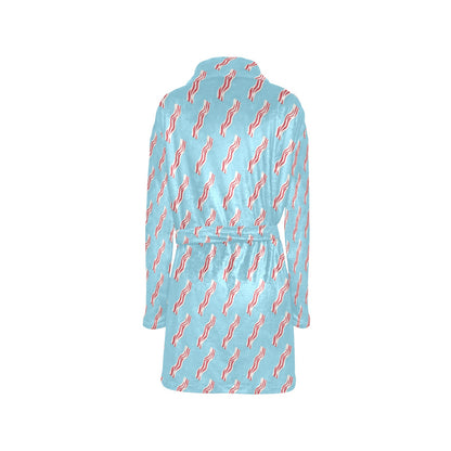Bacon Pattern Print Design 03 Women's Fleece Robe
