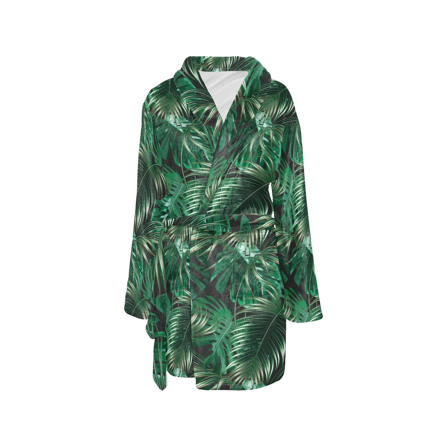 Tropical Flower Pattern Print Design TF012 Women's Fleece Robe