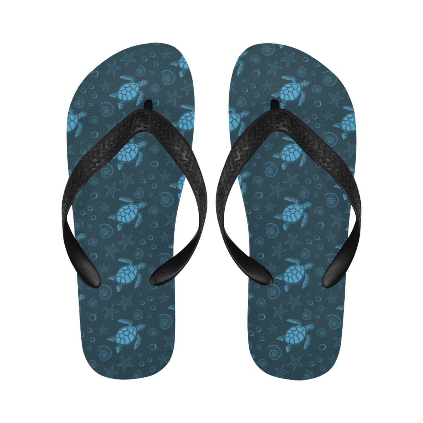 Sea Turtle Print Design LKS308 Flip Flops