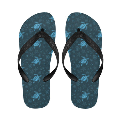 Sea Turtle Print Design LKS308 Flip Flops