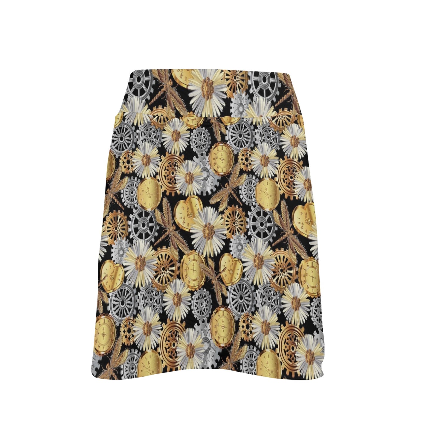 Steampunk Dragonfly Print Design LKS302 17" Golf & Pickleball Skort with Pockets