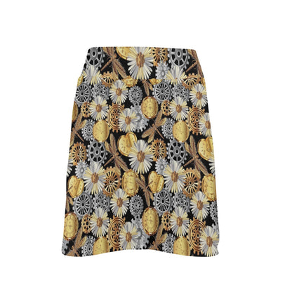 Steampunk Dragonfly Print Design LKS302 17" Golf & Pickleball Skort with Pockets