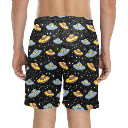 UFO Print Design LKS307 Men's Swim Trunks Beach Shorts