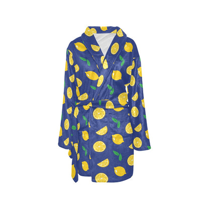 Citrus  Pattern Print Design 02 Women's Fleece Robe