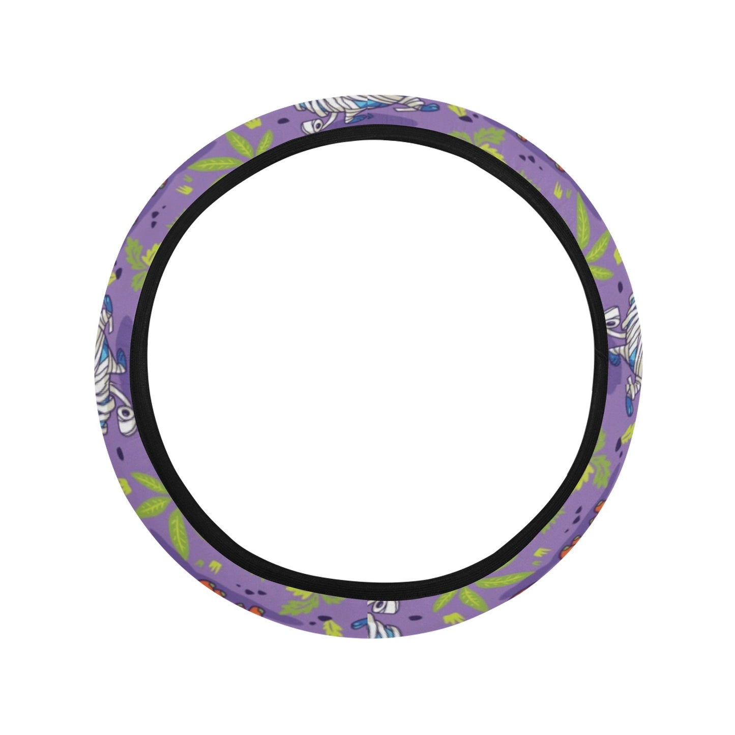 Zombie Dinosaur Print Design LKS302 Steering Wheel Cover with Elastic Edge