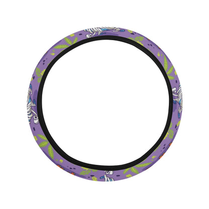 Zombie Dinosaur Print Design LKS302 Steering Wheel Cover with Elastic Edge