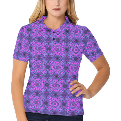 kaleidoscope Pattern Print Design Women's Polo Shirt