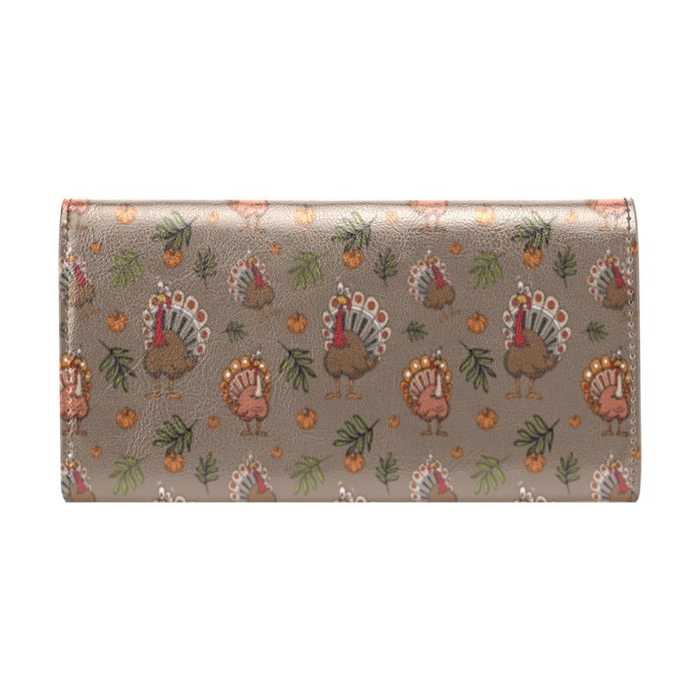 Thanksgiving Print Design LKS306 Women's Trifold Wallet