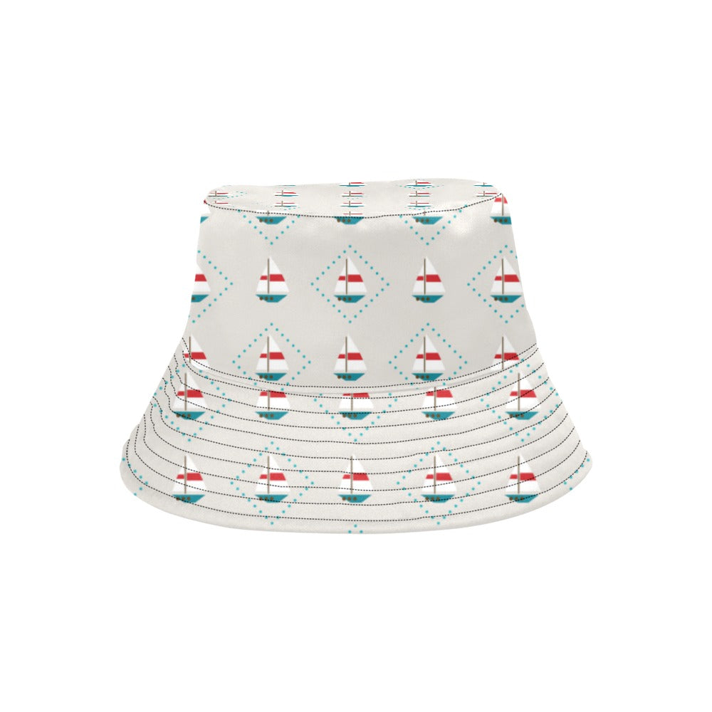Sailboat Print Design LKS301 Unisex Bucket Hat